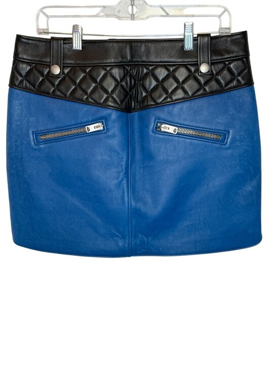 Coach 1941 Blue/Black Curved Hem Skirt  NWT - Size 10 - Picture 7 of 9